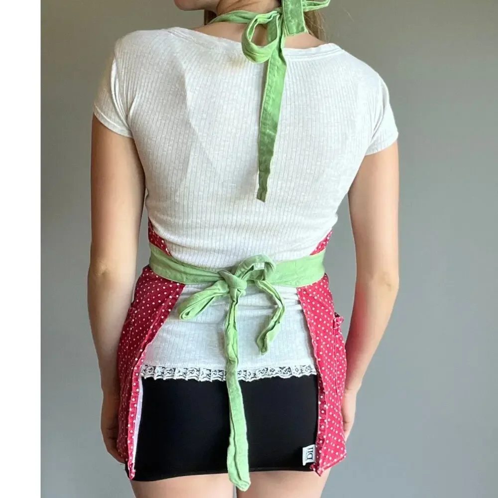 Upcycled Strawberry Apron